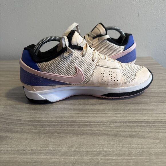 Nike Ja 1 Guava Ice Mens 7.5 Pink Blue Leather Shoes Sneaker Athletic Basketball - Picture 10 of 11